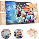 1500 Piece Rotating Puzzle Board with 4 Drawers, 27"x36" Wooden Jigsaw Puzzle Table with Cover, Portable Puzzle Board for Adults Kids Seniors