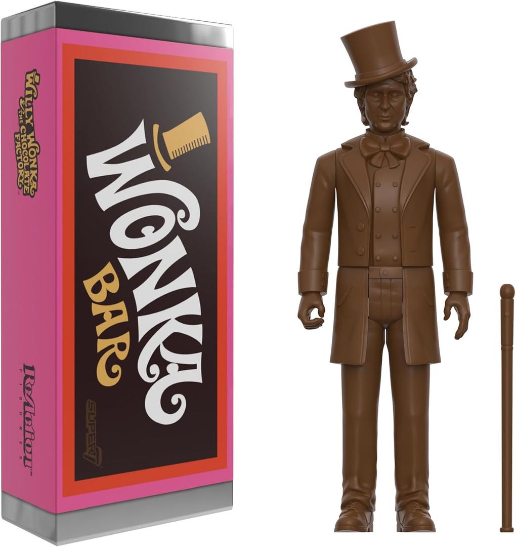 Super7 Willy Wonka and The Chocolate Factory Willy Wonka in Wonka Bar - 3.75" Willy Wonka Action Figure with Accessory Classic Movie Collectibles