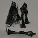 Christmas Mini Street Light Models, 4 Pcs Mini Street Lamp Dollhouse Streetlight Models, Miniature Christmas Village Pathway Lantern Post for DIY Micro Landscape Fairy Garden Accessories