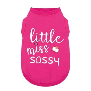 Paiaite Dog Clothes Fashionable Sleeveless Pet Vest: 'Little Miss Sassy' Printed Cotton Dog Shirt, Ideal for Small, Medium, and Large Breeds, Ensuring Comfort and Breathability Rose Red XS Paiaite Dog Clothes Fashionable Sleeveless Pet Vest: 'Little Miss Sassy' Printed Cotton Dog Shirt, Ideal for Small, Medium, and Large Breeds, Ensuring Comfort and Breathability Rose Red XS
