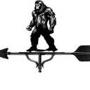 Bigfoot Sasquatch Weathervane - Black