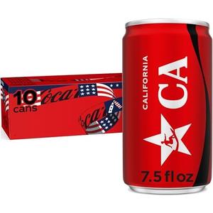Coca-Cola Zero Sugar Soda Soft Drink Mini Cans, 7.5 fl oz, 10 Pack | Zero calories, carbonated EXP: Oct/12/2026