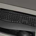 Wireless Keyboard and Mouse Combo,2.4G Full Size Wave Keys Ergonomic Keyboard with Wrist Rest for Natural Typing, 3 DPI Adjustable Ergonomic Silent Mouse for Computer/Laptop/Windows/Mac (Gray)