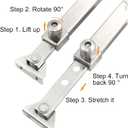Window Hinges, Casement Window Stays, Casement Window Stopper, Casement Window Brace, Casement Window Lock, Angled Fixed Base, Sprayed Silver Style, 02 Model, 6 Fixed Slots, 1 Pair
