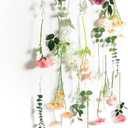 Hoteam 26 Pcs DIY Wildflower Garland Artificial Hanging Flower Backdrop Set Fake Rose Poppy Wild Flower Decor from Ceiling for Wedding Baby Shower Party Birthday Home Garden (White,Champagne,Pink)