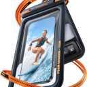 TORRAS IP68 Waterproof Phone Pouch Double Space, Floating Waterproof Phone Case with Lanyard for iPhone 16 Pro Max 15 14 13 S25 S24, Phone Dry Bag Vacation Cruise Ship Travel Essentials 7.0'', Black