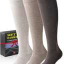 Easy On/Off Moderate Compression Socks Bamboo Viscose - 15-20 mmHg Knee High Support Socks, Soft Sole & Seamless Toe