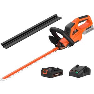 SOYUS Hedge Trimmer Cordless, 20V Electric Hedge Trimmers with 22 Inch Dual Action Blades and 3/4" Cutting Capacity, 2.0Ah Battery and Fast Charger Included