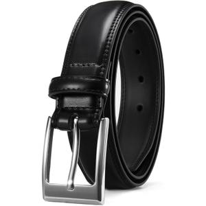 CHAOREN Mens Belts Leather 1 1/8" for Gift Men - Perfect Companion to Mens Dress Shoes (36 (Fits Waist 34"-35"), Basic Black)