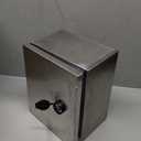 Stainless Steel Enclosure, IP65 Waterproof Electrical Box for Indoor and Outdoor Projects, Includes Mounting Plate and Wall Bracket 250200150mm (10"8"6")