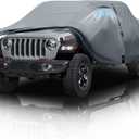 Jeep Gladiator/Gladiato 4 Door Truck Cover Custom Fit 1999-2026 Crew Cab Short Bed(5') with Door Zipper, 10 Layers Outdoor Heavy Pickup Truck Cover Waterproof All Weather, Wind Dust Sun Protector.
