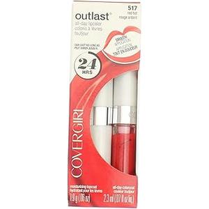 CoverGirl Outlast All Day Lipcolor, Red Hot [517] 1 ea (Pack of 2)