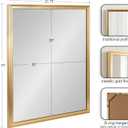Kate and Laurel Colette Traditional Framed Rectangle Bathroom Vanity Mirror, 24 x 30, Gold, Classic Rectangular Bathroom Mirror for Over Sink or for Use as Entryway or Living Room Decor