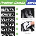 30 Pcs 5 Sets Boat Registration Numbers 0 to 9 and Name Decal Letters A to Z Waterproof Marine Boat Registration Numbers Custom Vinyl Stickers for Yachts Personal Watercraft(Black)