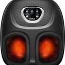Foot Massager FSA Eligible HSA, Feet Massager with Heat for Plantar Fasciitis Relief, 5 Levels Compression & Vibration Massage for Neuropathy, Gifts for Women Mom Men Dad, Fits Up to 13"