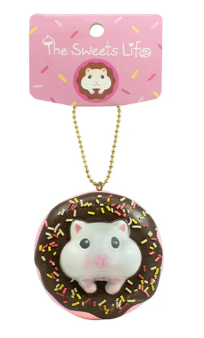 Hamster Squishy Toys - Slow Rising Squishy Toy  Strawberry Chocolate Donut  Squishy for Kids, Girls, Boys, Adults 10 Pack