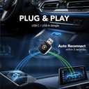 2026 Wireless CarPlay Adapter & Android Auto Wireless Adapter 2-in-1, Apple Car Play Dongle for iPhone & Android, Convert Wired to Wireless, 5.8GHz WiFi No Delay, Plug & Play USB-A/C for OEM Cars