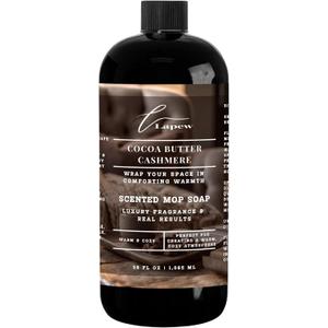 Lapew Cocoa Butter Cashmere Scented Mop Soap Concentrate 36 oz | Premium Fragranced Floor Cleaner | Streak-Free | Hard Floor Cleaning Solution | Eco Friendly | Made in USA