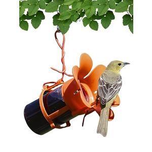 Songbird Essentials Jelly Bird Feeder, Oriole Feeder, Easy to Fill with Jelly or Jam, Plastic Jar Included. Fits Most 10-12 Ounce Jelly Jars