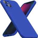 LoeoeL for iPhone 13 Mini Phone Case Silicone, Minimalist Ultra Thin Slim Soft Rubber Gel Solid Color Matte TPU Cute Case for Women Men, Girly Plain Aesthetic Design & Camera Cover, Royal Blue