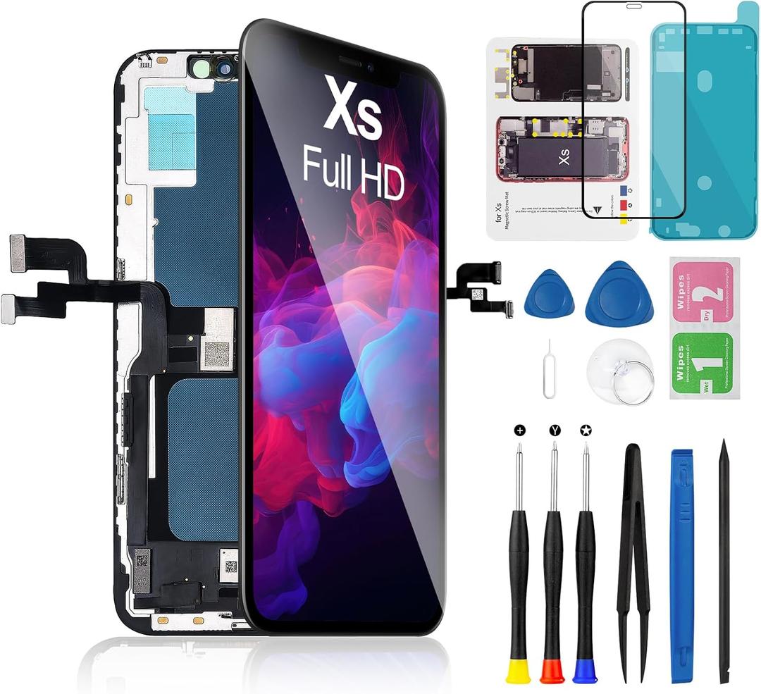 for iPhone Xs Screen Replacement Kit FHD LCD Display 3D Touch Digitizer Screen for Model A1920 A2097 A2098 A2100 5.8 Inch