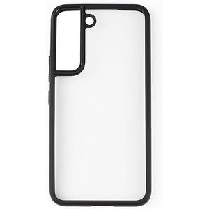 Compatible with Samsung Galaxy S22 5G Cover,(TPU Soft Edge+PC Backplane) 2 in 1 Translucent Phone Case Black