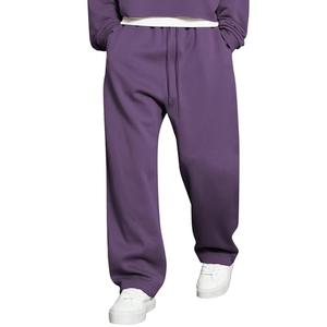 JMIERR Mens Wide Leg Sweatpants Baggy Lounge Travel Cargo Pants Fall Fashion Outfits 2026 Winter Clothes Joggers, 2XL, Purple
