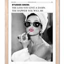 Vintage Black and White Trendy Newspaper Wall Art, Positive Headline Canvas Bedroom Wall Decor, Bathroom Poster Print Picture, Girly Apartment Dorm Room Decor Painting16x24 inch Light Wood Framed
