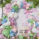 One Silly Goose Balloon Arch Kit 148pcs Pastel Pink Purple Balloons with 23inch Funny Goose Mylar Balloons for Silly Goose Birthday Spring Party Decoration (Pink Purple Kit)