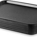 New Star Foodservice Fast Food Tray, Set of 12 (Black, 14 by 18-Inch)