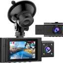 Dual Dash Cam Front and Inside FHD 1080P Dash Camera for Cars Dashcams for Cars with Infrared Night Vision, Car Camera Driving Recorder 24H Park Monitor Motion Detection GSensor for Taxi Uber