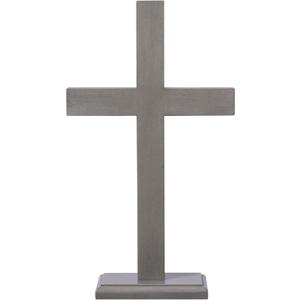 Texphw Handmade Wooden Wall Cross, Catholic Hanging Crosses for Wall Decor, Christians Spiritual Religious Cross Gifts for Christmas Church Home Room Decoration (Grey)