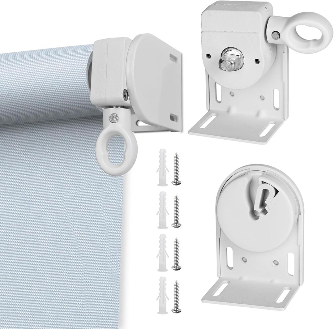 Universal Replacement Installation Accessories for Indoor/Outdoor Sunshade and Roller Blinds (White)