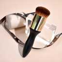 SIXPLUS Makeup Brush For Liquid Rounded Foundation Brush Concealer Makeup Brushs Perfect For Blending Liquid, Buffing, Cream, Sculpting, Mineral Makeup Tools, Black