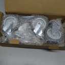 HOLKIE Caster Wheels 3 inch Locking Casters Set of 4, Threaded Stem 3/8" -16 x 1-1/2" (Diameter 3/8", Length 1-1/2") Swivel Heavy Duty Castors Gray