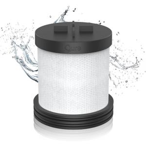 Qure Skincare Shower Filter Refill - Replacement Cartridge for Shower, 99% Chlorine Reduce, Clinically Tested - Black, 3-Month Supply (1 Piece)