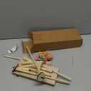 Balloon Bamboo Man Battle,2024 New Pop Wooden Fencing Puppets,Fun Wooden Bots Battle Game for 2 Players,for Family and Kids,Party Games.It's Already Assembled