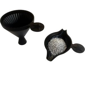 Powder Pans, Powder Funnel for Reloading, Fits All Calibers Between .22 -.375, Black