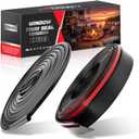 RV Slide Out Seal Camper D & Wiper Seal Replacement for Forest River Heartland Keystone Jayco Grand Design Black Rubber Weather Stripping 018-312-EKD 1'x15/16'x35' & 018-341 1/2'x2.75'x35