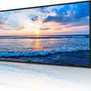 Wapluam Bedroom Home Decorations Pictures Canvas Prints Wall Art For Living Room Office Large Wall Decor Blue Beach Sea Waves Landscape Wall Painting Ready To Hang Wall Mural Black Framed Artwork (48L" x 24W", Blue Beach Ocean Black Framed)