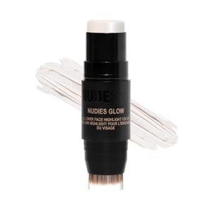 Nudestix Nudies Glow Highlighter Stick  Multi-Use Cream Highlighter for Cheeks, Eyes & Body with Built-In Brush | Dewy, Radiant Finish | Clean, Vegan & Travel-Friendly Makeup (Ice Ice Baby)