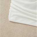 SOLY HUX Women's One Shoulder Tank Top Sleeveless Ruched Going Out Summer Crop Tops (White, S)