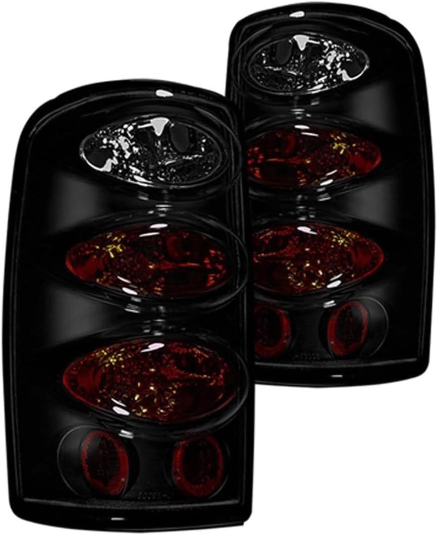 Winjet Tail Lights for 2000 2001 2002 2003 2004 2005 2006 Chevy Suburban/Tahoe/GMC Yukon Yukon/Yukon XL 1500/ Yukon XL 2500/ Yukon XL Denali Taillights Tail Lamps, Pair Black Housing/Smoke Lens