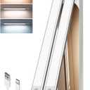 EZVALO 16.5in Under Cabinet Lighting, 4000mAh Rechargeable Motion Sensor Lights, 145 LED Motion Activated Closet Light Wireless, 3 Color Temps, Dimmable Under Counter Lights for Kitchen(Sliver,2 Pack) (Silver)
