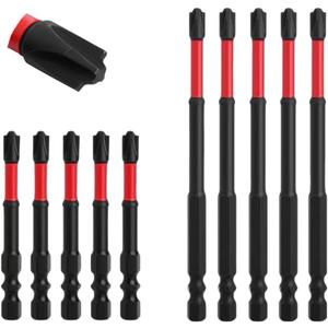 FPH2 Impact Screwdriver Bit Set - 65mm & 110mm Slotted Heads 1/4 Inch Hex Shank, Cross Slot Screw Driver Drill Bits Used Electricians CNC Machined Tips with Magnetism,(20pcs), 
