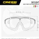 Cressi Skylight Swim Goggles - Wide Vision & Anti-Fog Swim Mask - UV Protection Pool Goggles - Silicone Strap Swimming Gear