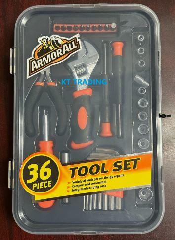 ARMOR ALL 36-PC Compact On-the-go Presicion Screwdriver Wrench & Socket Tool Set, Set Of 2