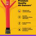 LookOurWay Air Dancers Wacky Waving Inflatable Tube Guy - 7ft Tall Inflatable Advertising Waving Dancing Man with Sky Dancer Blower - Red