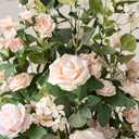 Ling's moment 41" Tall Ground Flowers for Wedding Decor, 2pcs Free Standing Artificial Flowers Arrangements, Aisle Chair Backdrop Decoration for Garden Arch Entryway Ceremony Reception, Blush & Cream