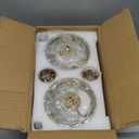 Battery Operated Crystal Wall Sconce Set of 2, Gold Rechargeable Wireless Wall Sconces with Remote Dimmable 12 Colors Modes Led Wall Lights, Wall Lamp for Bedroom Living Room Hallway, 2 Bulbs Included